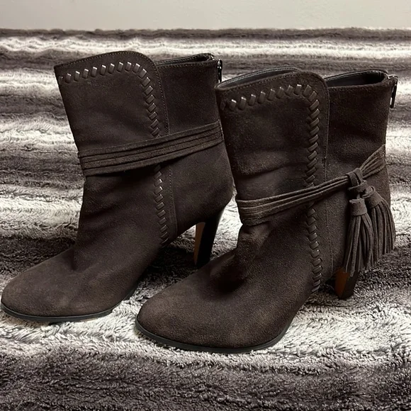 Coach Brown Suede Jessie Booties - Picture 2 of 9